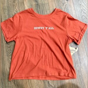 Rust Orange Girl’s Western Graphic Tee
